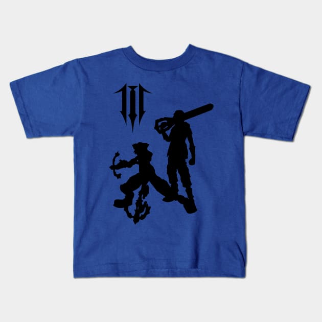 KH3 Silhouettes Kids T-Shirt by Kaztiel